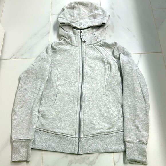 LuLulemon Scuba Full Zip Hoodie Grey- Size 6 - Picture 3 of 5